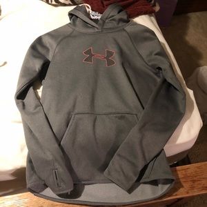 NEVER WORN GREY UNDER ARMOUR HOODIE